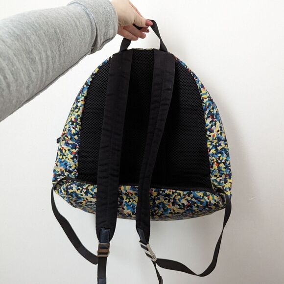 Fendi multicolor confetti print monster eyes nylon backpack bag main image 6